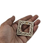 Wooden Rings 49x49x2 MM (10 Pieces) Square For Sewing Macrame Crochet DIY Crafts Painting Arts Decoration [jefs-embelshcabo-00004-m7]