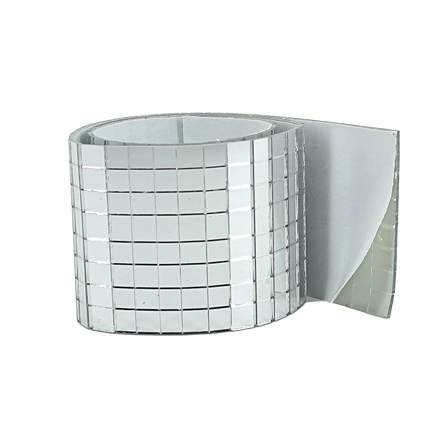 Mini 5 MM Self Adhesive Glass Mirror Stickers (1 Meter, 1650+ Pieces) Transparent Square For Embroidery Crafts Jewellery Making Decoration [jefs-embelshcabo-00005-m2]