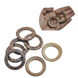 Coconut Rings 38 MM With 2 to 5 MM Width (10 Pieces) Round For Sewing Macrame Crochet DIY Crafts Painting Arts Decoration [jefs-embelshcabo-00008-m1]