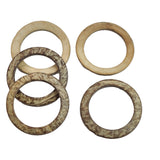 Coconut Rings 50 MM With 5-6 MM Width (10 Pieces) Round For Sewing Macrame Crochet DIY Crafts Painting Arts Decoration [jefs-embelshcabo-00008-m2]