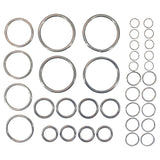Chromium Plated Metal Rings (6 Sizes Mixed - 36 PCs Total) Silver Color For DIY Crafts Projects Macrame Dream Catchers Blinds Decorations