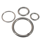 Stainless Steel Rings (45x6, 35x5, 78x7.5, 53x3.5 MM x 1 PC Each) Heavy Duty Silver Color For DIY Crafts Projects Macrame Dream Catchers Blinds