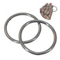 Stainless Steel Rings 53x3.5 MM (2 Pieces) Heavy Duty Silver Color For DIY Crafts Projects Macrame Dream Catchers Blinds Decorations