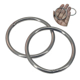 Stainless Steel Rings 53x3.5 MM (2 Pieces) Heavy Duty Silver Color For DIY Crafts Projects Macrame Dream Catchers Blinds Decorations