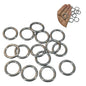 Chromium Plated Metal Rings 26x3.5 MM (20 Pieces) Silver Color For DIY Crafts Projects Macrame Dream Catchers Blinds Decorations