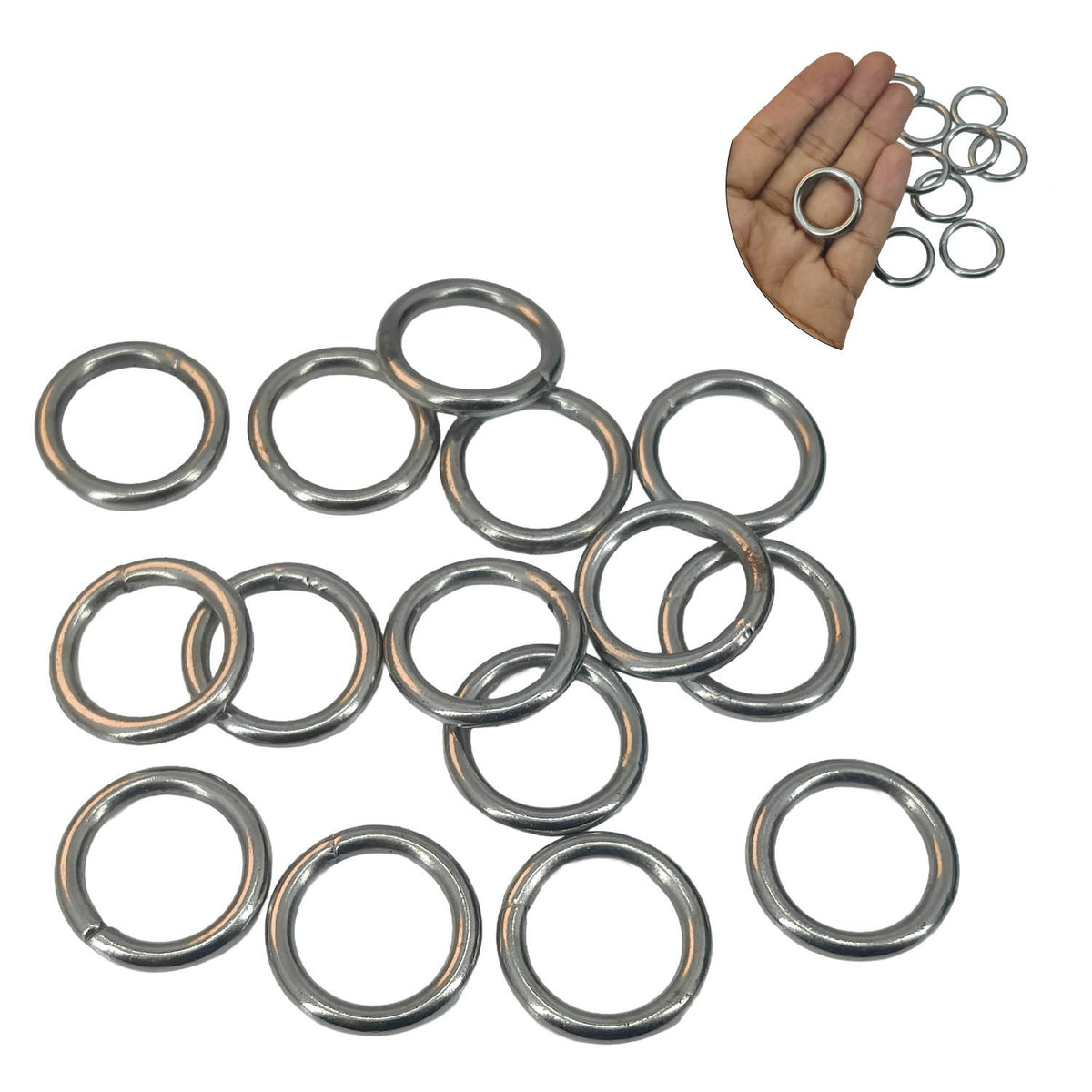 Chromium Plated Metal Rings 26x3.5 MM (20 Pieces) Silver Color For DIY Crafts Projects Macrame Dream Catchers Blinds Decorations