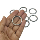 Chromium Plated Metal Rings 32x3.5 MM (20 Pieces) Heavy Duty Silver Color For DIY Crafts Projects Macrame Dream Catchers Blinds Decorations