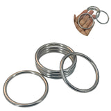 Chromium Plated Metal Rings (6 Sizes Mixed - 36 PCs Total) Silver Color For DIY Crafts Projects Macrame Dream Catchers Blinds Decorations