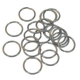 Chromium Plated Metal Rings 15x1.25 MM (50 Pieces) Silver Color For DIY Crafts Projects Macrame Blinds Decorations
