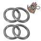 Stainless Steel Rings 45x6 MM (4 Pieces) Heavy Duty Silver Color For DIY Crafts Projects Macrame Dream Catchers Blinds Decorations
