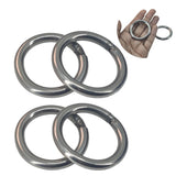 Stainless Steel Rings (45x6, 35x5, 78x7.5, 53x3.5 MM x 1 PC Each) Heavy Duty Silver Color For DIY Crafts Projects Macrame Dream Catchers Blinds