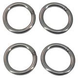 Stainless Steel Rings 45x6 MM (4 Pieces) Heavy Duty Silver Color For DIY Crafts Projects Macrame Dream Catchers Blinds Decorations