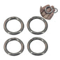Stainless Steel Rings 35x5 MM (4 Pieces) Heavy Duty Silver Color For DIY Crafts Projects Macrame Dream Catchers Blinds Decorations