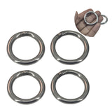 Stainless Steel Rings 35x5 MM (4 Pieces) Heavy Duty Silver Color For DIY Crafts Projects Macrame Dream Catchers Blinds Decorations