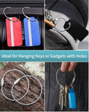 Stainless Steel Strong Cable Wire Keychain Cords Finished Dia 1.9 Inch Thickess 1.5 MM With Screw Clasps For ID Tags Luggage Multipurpose [jefs-gnrlcrftsupp-00004]
