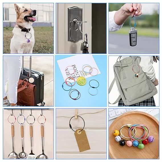 Stainless Steel Strong Cable Wire Keychain Cords Finished Dia 1.9 Inch Thickess 1.5 MM With Screw Clasps For ID Tags Luggage Multipurpose [jefs-gnrlcrftsupp-00005]