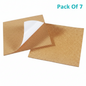 Self Adhesive Cork Stickers 4 Inch Square (Pack of 7 PCs) 10x10x0.2 CM Sheets For DIY Crafts Coaster Utilities Decoration Party