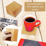 Self Adhesive Cork Stickers 4 Inch Square (Pack of 7 PCs) 10x10x0.2 CM Sheets For DIY Crafts Coaster Utilities Decoration Party