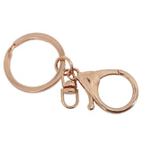 Key Chain Making (Pack of 5 Pieces) 30x2 MM Ring Bases 32x23x5 MM Lobster Clasp 18x8x5 MM Swivel Rose Gold Color [jefs-gnrlcrftsupp-00043-m7]