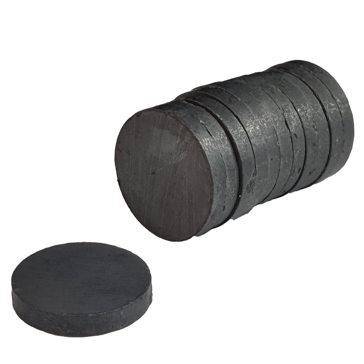Ferrite Magnets 20x3 MM Round (10 Pieces) Dark Metal Color For DIY Crafts Projects Jewellery Decoration Utilities [jefs-gnrlcrftsupp-00048-m6]