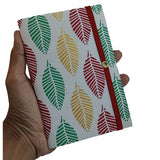 Vintage Handmade Journal Notebook (1 PC x 36 Pages) 4x6 Inch Cotton & Organic Papers Handstitched Elastic Lock For Gifts Multicolor [jefs-offcstnry-00003-m1]