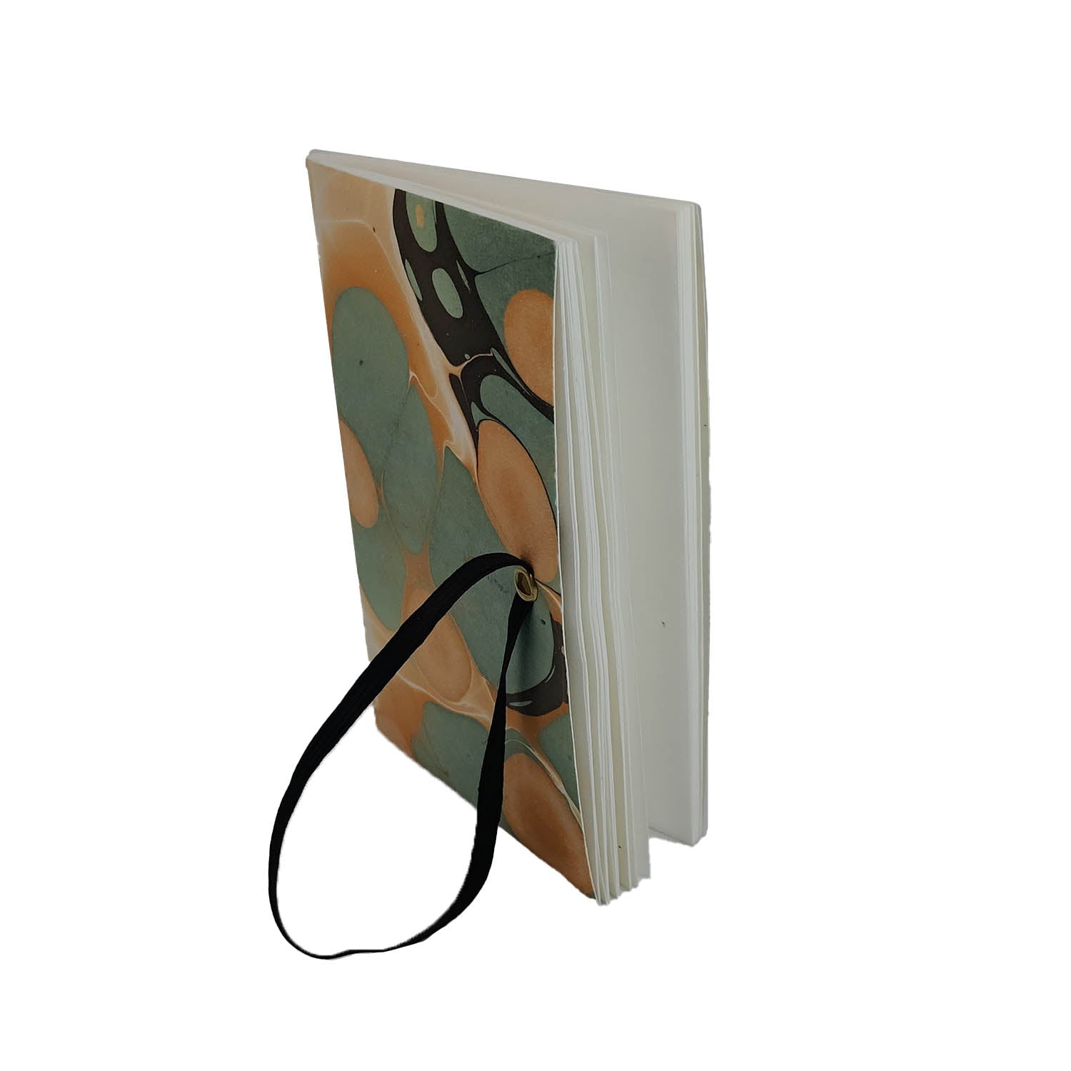 Vintage Handmade Journal Notebook (1 PC x 36 Pages) 4x6 Inch Handstitched Cotton & Organic Papers Elastic Lock For Gifts Multicolor [jefs-offcstnry-00003-m3]