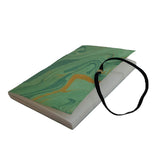 Handmade Vintage Journal Notebook (1 PC x 36 Pages) 4x6 Inch Cotton & Organic Papers Handstitched Elastic Lock For Gifts Multicolor [jefs-offcstnry-00003-m4]