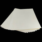 Textured Boards Case Binding Papers (10 Sheets, Ivory White Mixed Patterns, 300 to 250 GSM, A4 Size) For Art & Crafts Invitation Tags Brochures