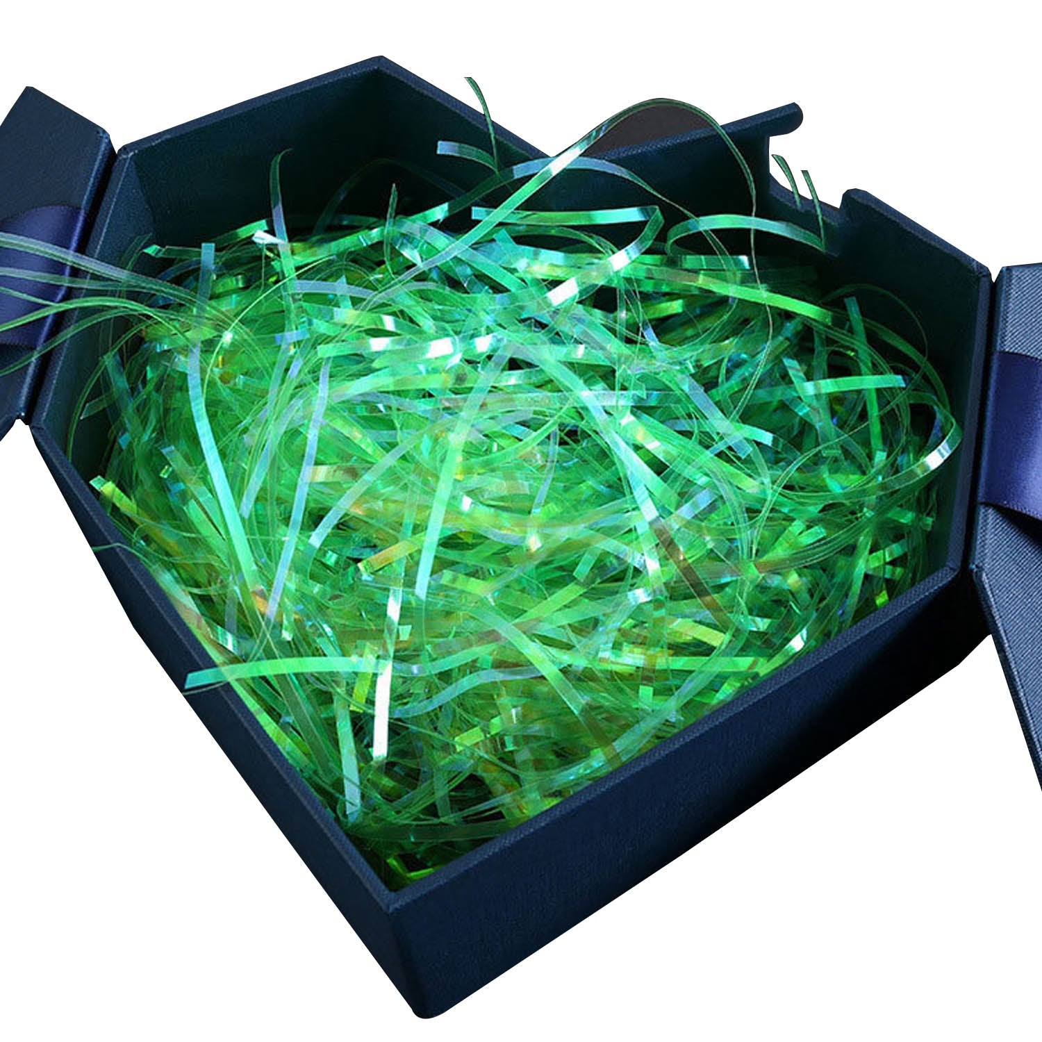 Raffia Paper Shred Void Fillers (30 Grams) Glitter Green For Gift Box Packing Packaging Filling