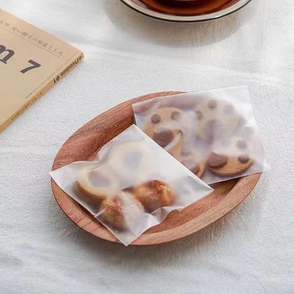 Frosted Self Adhesive BOPP Covers 13x10 CM With 10x10 Inside (1 Pack, 95-100 PCs) Transparent For Cookie Chocolates Jewellery Gifts [jefs-pack-boxnsupp-00055-m8]