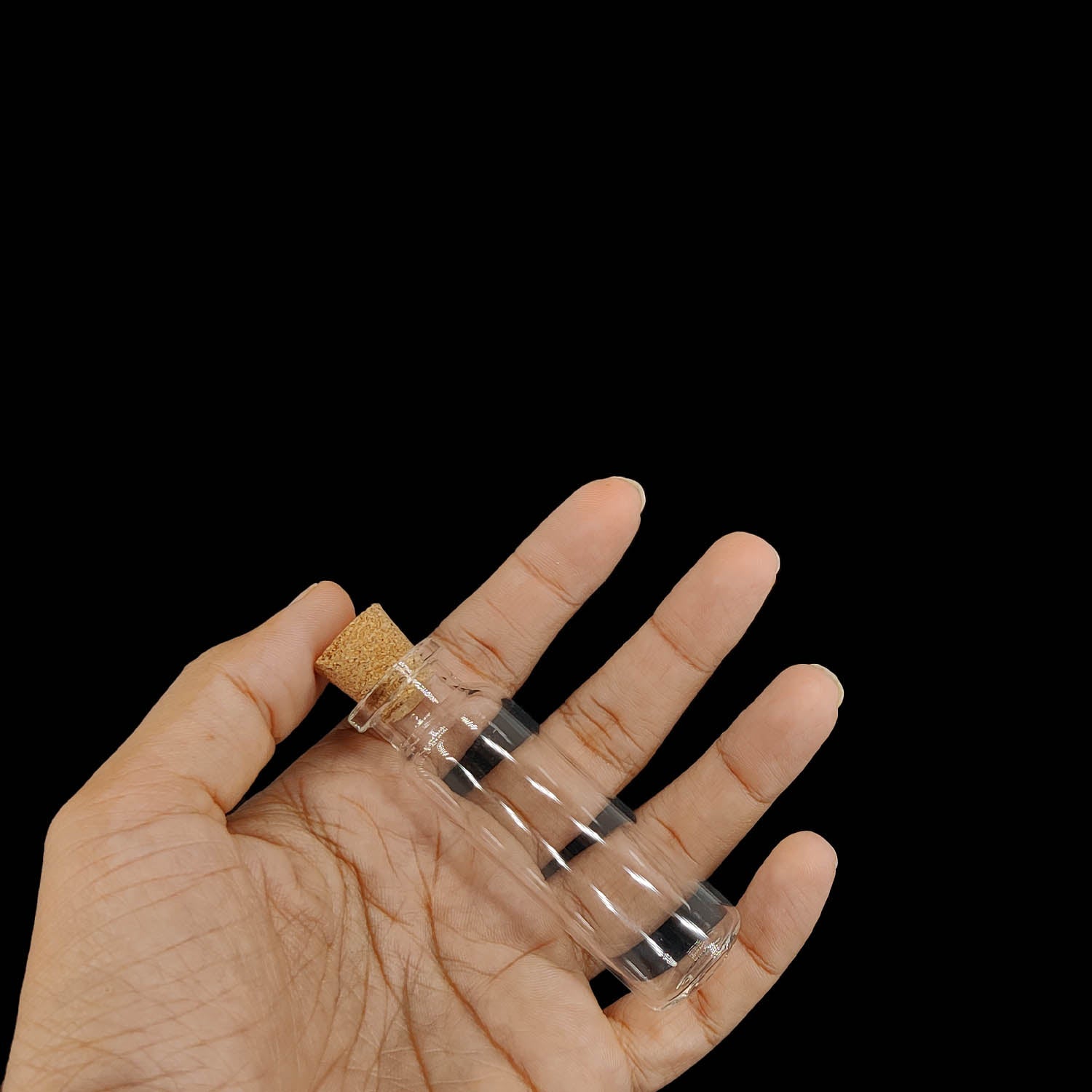 Glass Dome Cloche Cover Containers 20 ML 7.5x1.75 CM (3 Pieces) Bottles Vials Jars With Cork Lid For Gifts Decoration Crafts Storage [jefs-pack-boxnsupp-00122-m17]