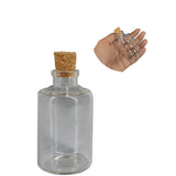 Glass Dome Cloche Cover Containers 50 ML 7x3.5 CM (3 Pieces) Bottles Vials Jars With Cork Lid For Gifts Decoration Crafts Storage [jefs-pack-boxnsupp-00122-m18]