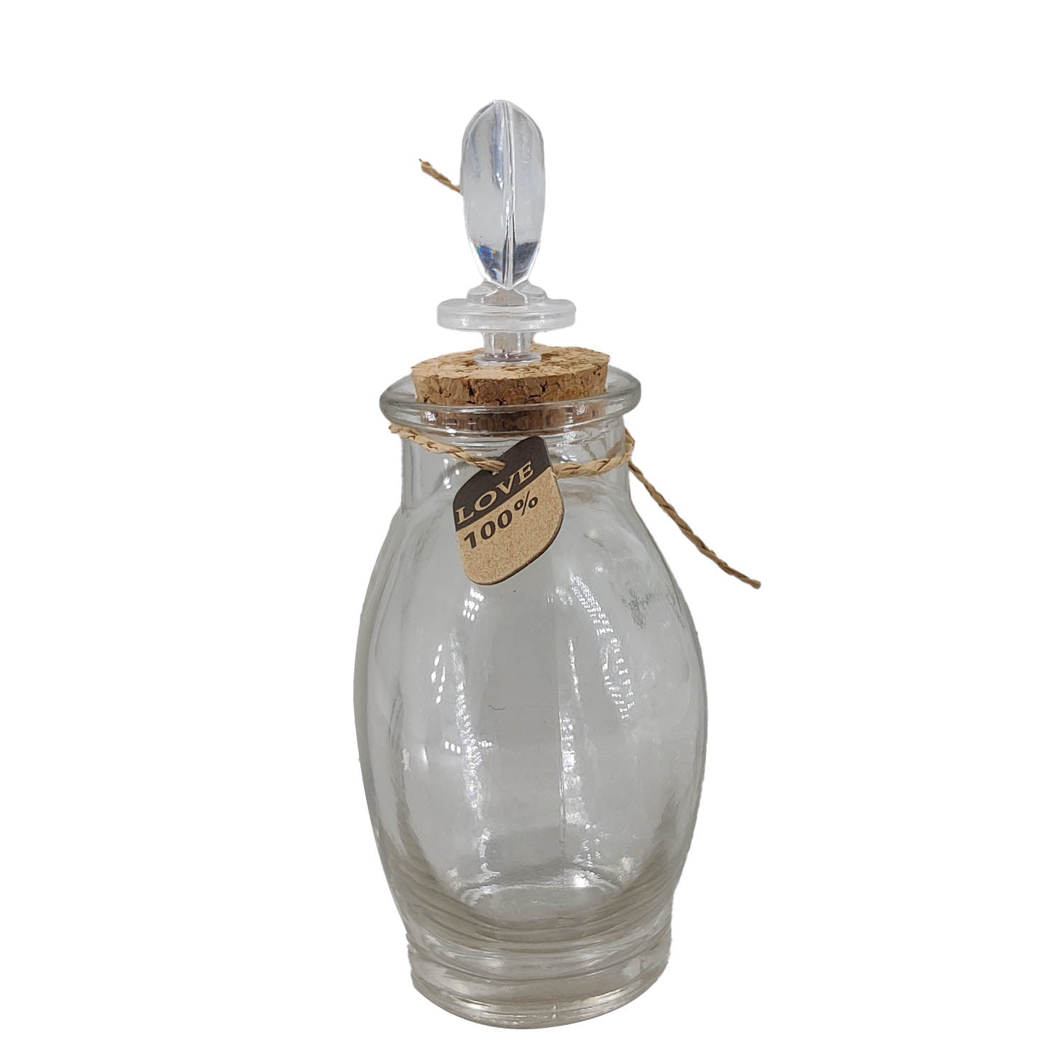 Heart Shape Glass Bottles 16x11 CM (1 Piece) With Cork Lid Stoppers For Crafts Decoration Storage Gifts Transparent Jar Container
