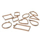 Metal Alloy Pendant Bezel Blanks (10 Pieces) 3 to 4.5 CM Range Mixed Shapes Bases Rose Gold Color For Resin Jewellery Making DIY Crafts