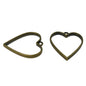 Metal Alloy Pendant Bezel Blanks (2 Pieces) 34x30x3.5 MM Heart Bases Antique Bronze Color For Resin Jewellery Making DIY Crafts Key Chains