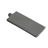 304 Stainless Steel Cabohon Pendant Base (1 Piece) 38x15 MM Inside 30x10 MM Tarnish Resistant Silver Color Rectangle Base Holder For Jewellery Making [jefs-pndt-gnrl-00006-m1]