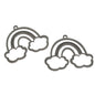 Tarnish Resistant 201-Stainless Steel Mini Pendant Charms (4 Pieces) Rainbow Silver Color Ion Plated For Jewellery Making Chains Bracelets [jefs-pndt-gnrl-00007-m2]