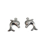 Tarnish Resistant 304-Stainless Steel Mini Pendant Charms (4 Pieces) Dolphin Silver Color Ion Plated For Jewellery Making Chains Bracelets [jefs-pndt-gnrl-00007-m3]