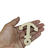 Wooden Pendant Blanks Bases (1 Piece) 7.8x6x2 CM Anchor Light Brown For DIY Crafts Key Chains Painting Drawing Gifts Decoration