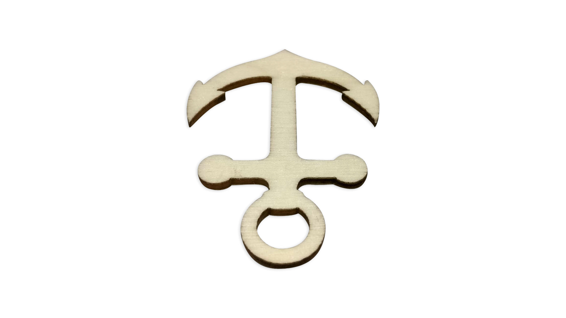 Wooden Pendant Blanks Bases (1 Piece) 7.8x6x2 CM Anchor Light Brown For DIY Crafts Key Chains Painting Drawing Gifts Decoration