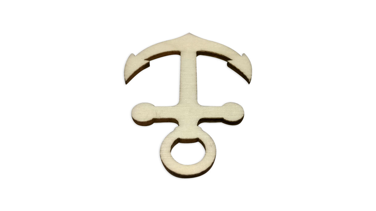 Wooden Pendant Blanks Bases (1 Piece) 7.8x6x2 CM Anchor Light Brown For DIY Crafts Key Chains Painting Drawing Gifts Decoration
