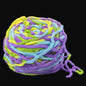 Soft Polyester Woollen Chunky Yarns 7 MM (1 Bunch x 150 GMs, 100+ Meters) Multicolor For Knitting Crochet Baby Sweater Scarf Fabric [jefs-stringlace-00015-m2]