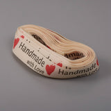 Handmade Printed Cotton Ribbons 16 MM (1 Roll x 4.5 Meters) For Accessories Garments Gifts DIY Crafts Stitching
