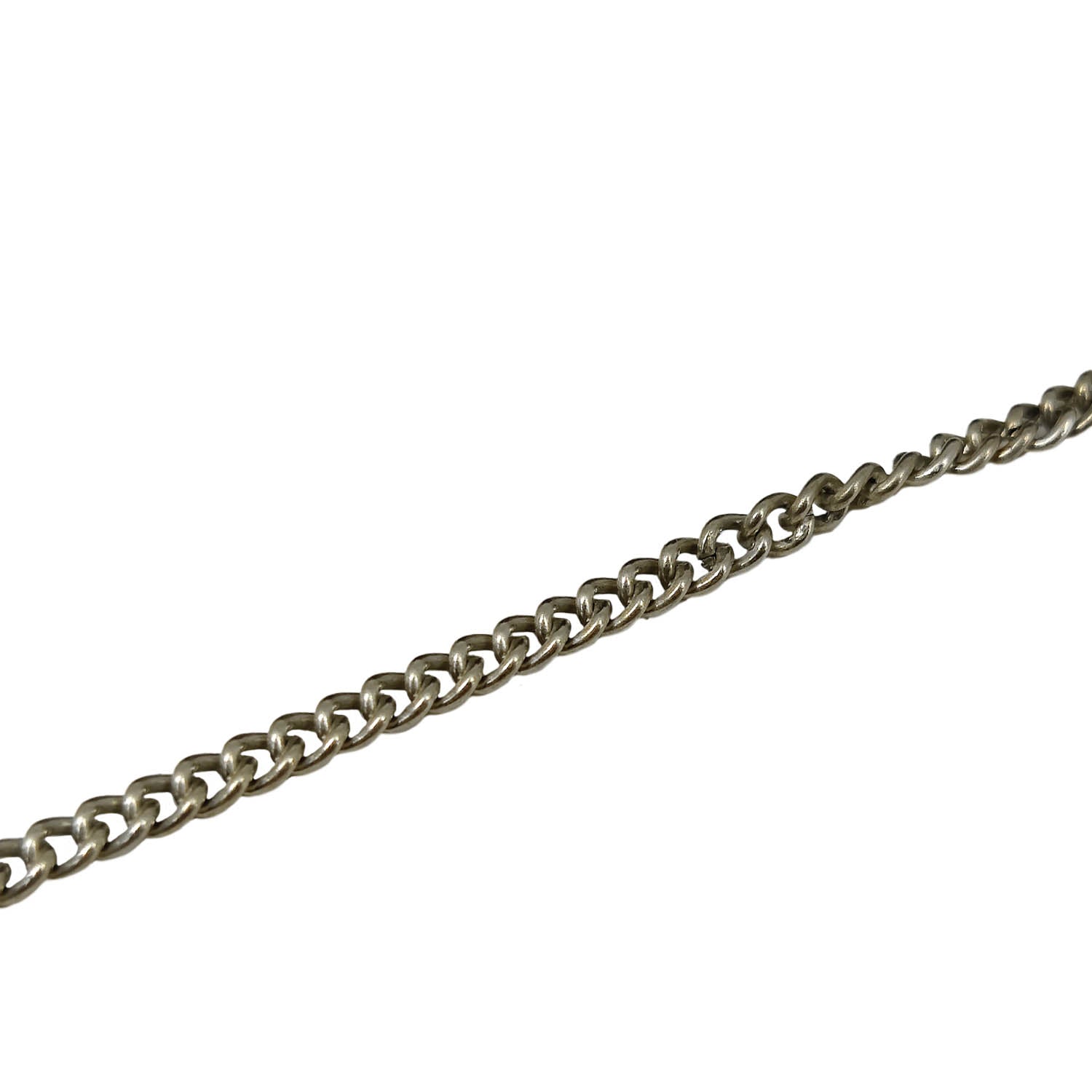 Mild Steel Chains (1 Meter) 3.5x3 MM Link Size For Jewellery Making Twist Silver Color