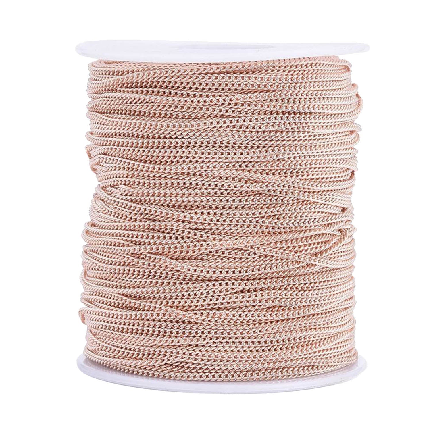 Brass Chains Rose Gold Color (1 Meter) 2x1.5x1 MM [jefs-stringlace-00307-m16]