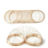 Steel Memory Bracelets Wires (Pack of 50 Circles) 60mm 22 Gauge 0.6mm Thickness - Bangle Size 2.6 Rose Gold Color For Jewellery Making