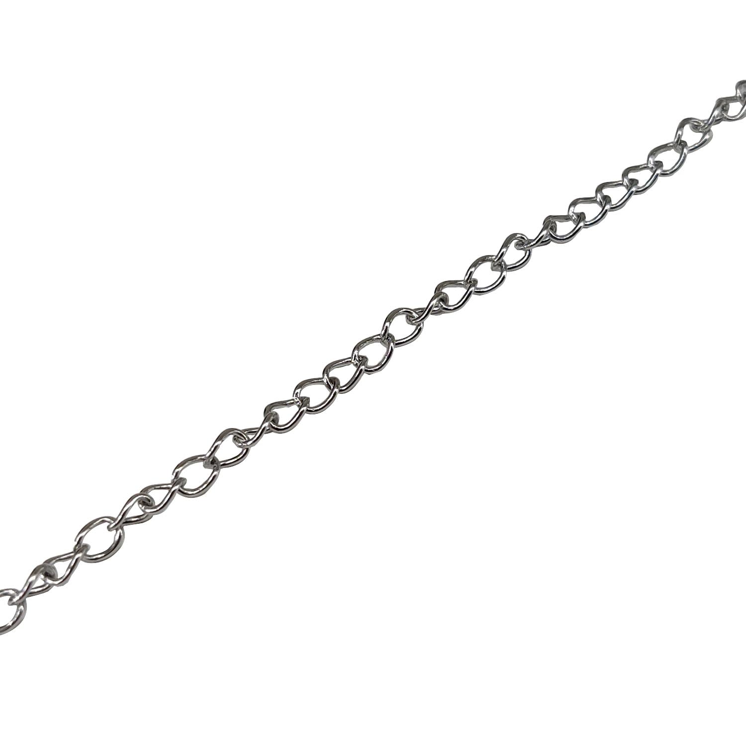 Jewellery Making Necklace Chains (1 Meter) 4x3x0.6 MM Tarnish Resistant Stainless Steel Twist Silver Color