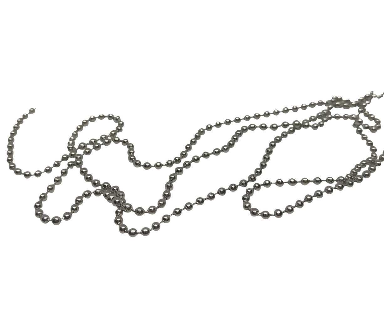 Tarnish Resistant Stainless Steel Jewellery Making Necklace Chains (1 Meter) 3 MM MM Ball Silver Color [jefs-stringlace-00395-m18]