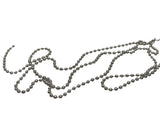 Tarnish Resistant Stainless Steel Jewellery Making Necklace Chains (1 Meter) 3 MM MM Ball Silver Color [jefs-stringlace-00395-m18]