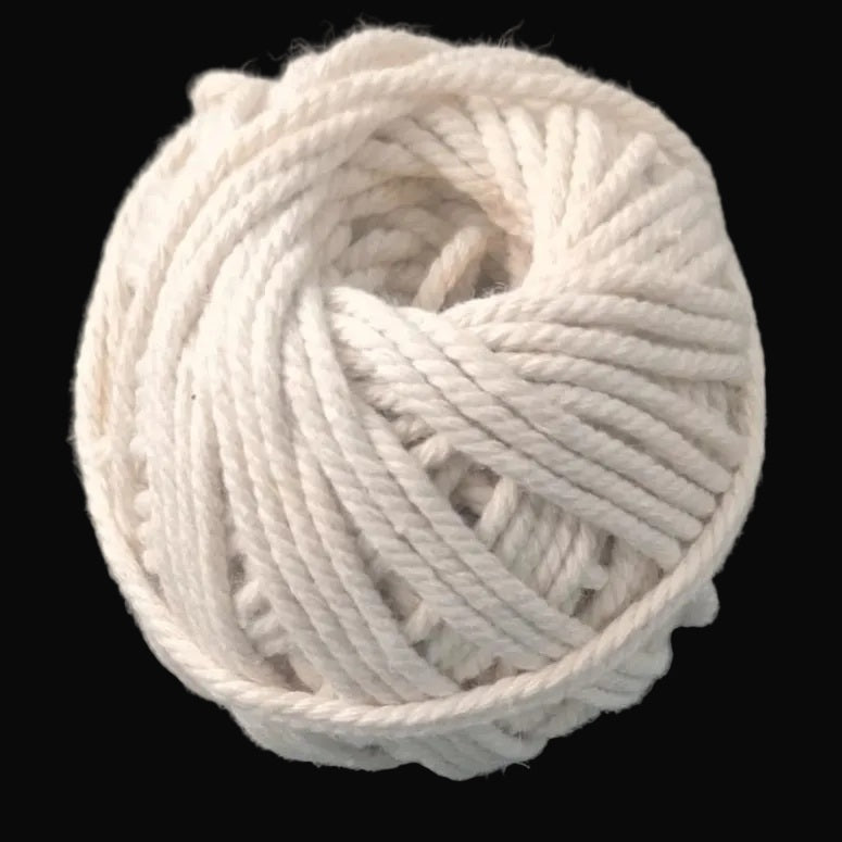 White Glazed Cotton Piping Thread (180 GMS, 4 Rolls x 45 Grams) 2 MM For Garments Sewing Multipurpose
